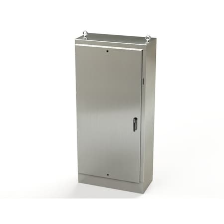 Saginaw Control & Engineering 3 Point Latch with Coinproof/Padlock Handle Electrical Enclosures, 84 in H, 18 in D, 39-1/2 in W SCE-84XM4018SS